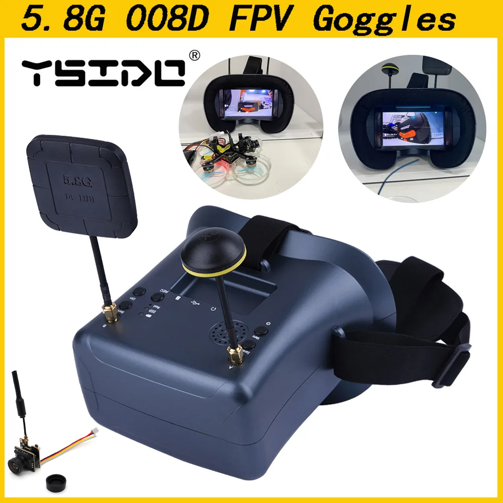Skyzone Cobra X V2 Fpv Goggles - 008D 5.8G 40CH 4.3 Inci 800*480