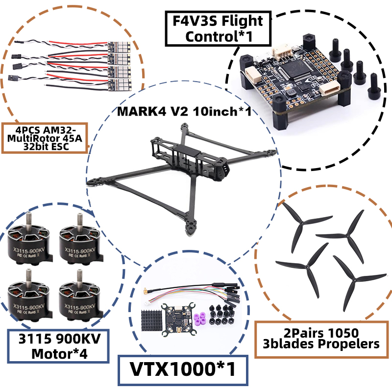 MARK4 V2 10 inci F4V3S/F4V3S P - Radiomaster Ranger 2.4Ghz Elrs Module ulasan dan harga